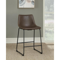 Coaster Furniture 102535 Armless Counter Height Stools Two-tone Brown and Black (Set of 2)